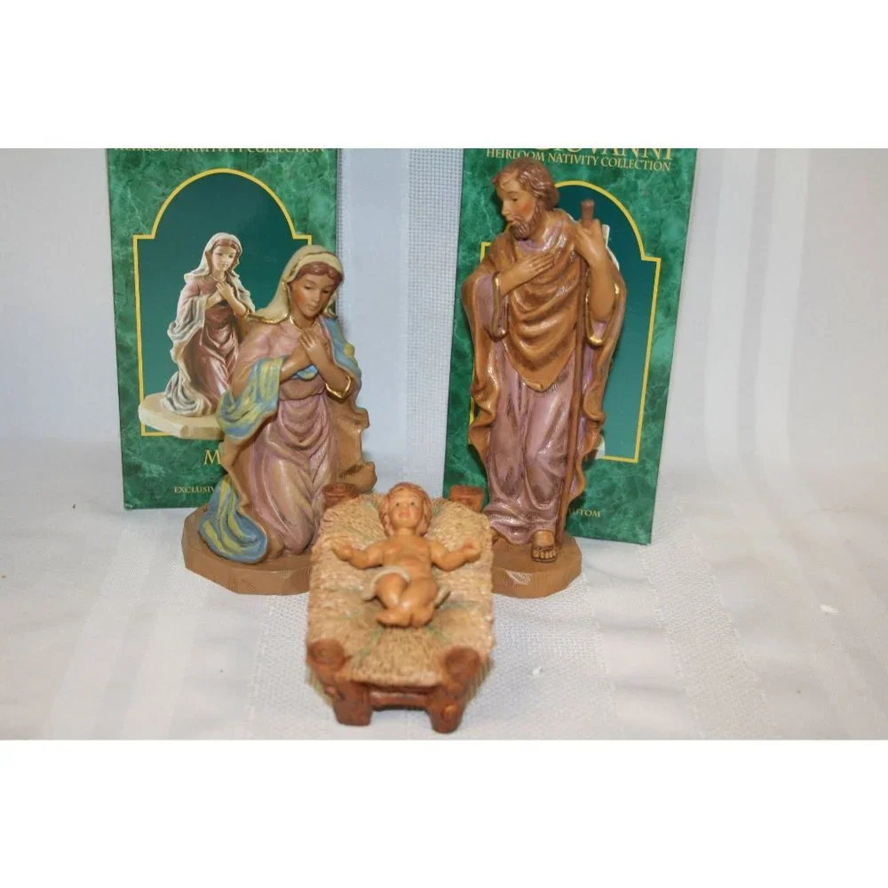 Vintage Di Giovanni Heirloom Nativity Collection 4 Piece Mary Joseph Baby Jesus